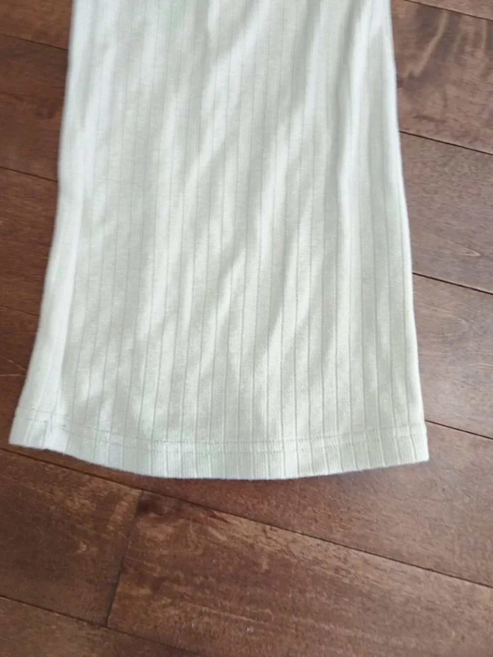 Noy's Classic Ribbed Cotton Jumpsuit, Cream/Off-White, Size S Made in Canada - Picture 7 of 14